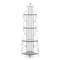 Brown Iron 4-Tier Corner Baker’s Rack with Shelves and Goldish Copper Finish